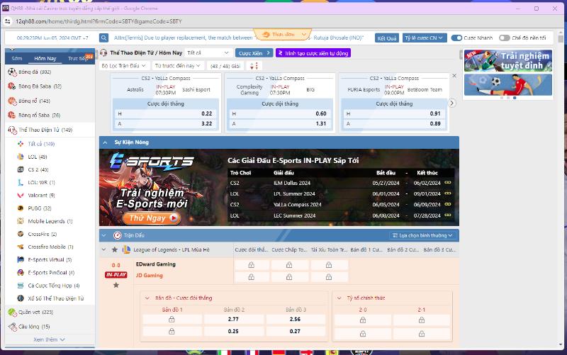 Hướng dẫn cách chơi cá cược thể thao điện tử esport Qh88 đúng chuẩn